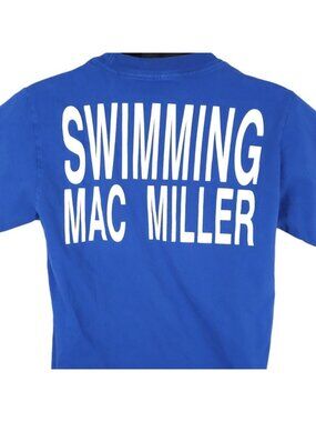 Mac Miller T Shirt Mens Size Medium Blue Swimming Yin Yang